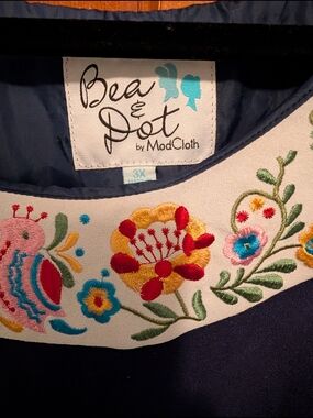 Bea & Dot by ModCloth Embroidered Floral Yoke Dress - 3x